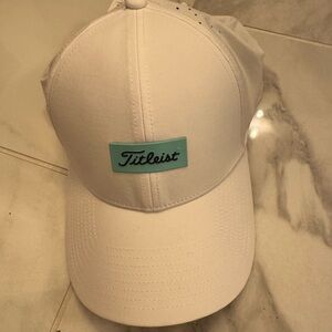 Titleist Women's White Cap with Blue Logo
